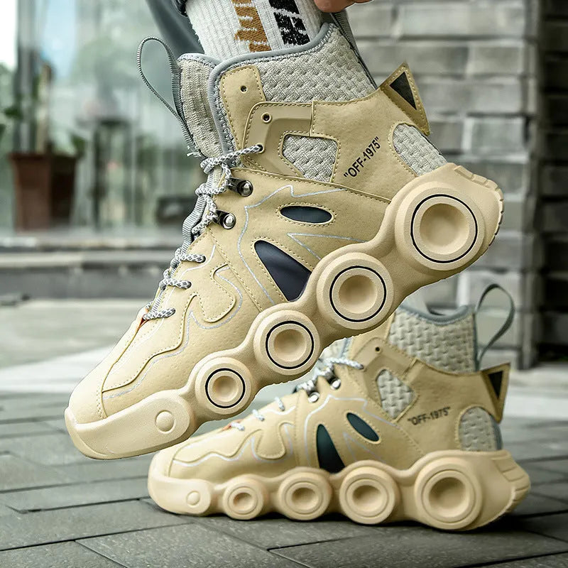 Fashion High-top Sneakers New Catwalk Shoes Men Men's Shoes - Bellarte Enchanté Fashion High-top Sneakers New Catwalk Shoes Men Men's Shoes